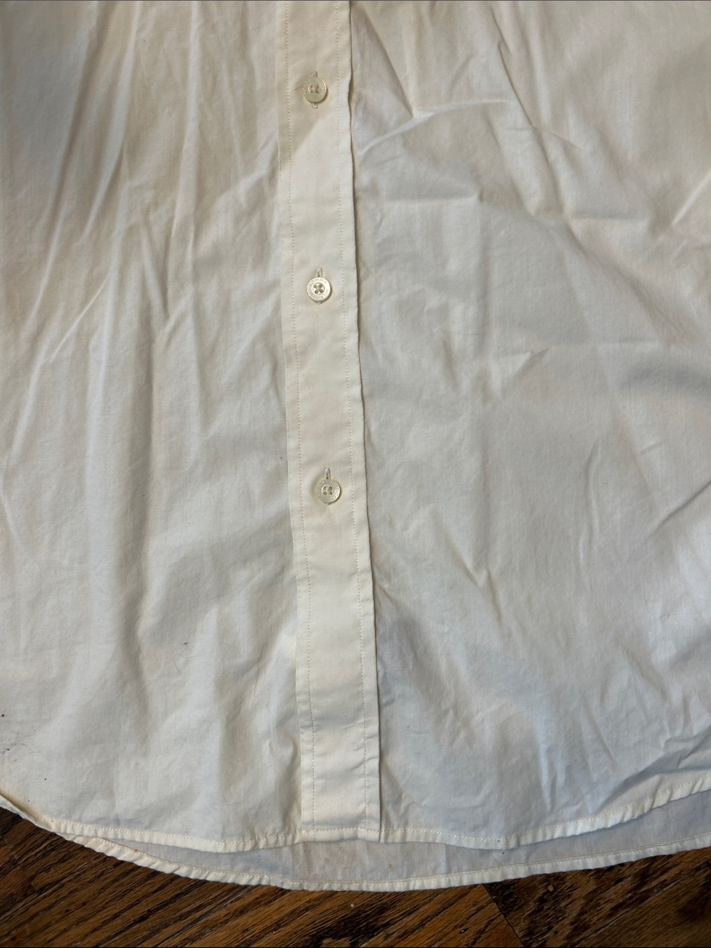 Tommy Hilfiger Men’s Off-White Long-Sleeve Button-Up Shirt - Picture 9 of 10